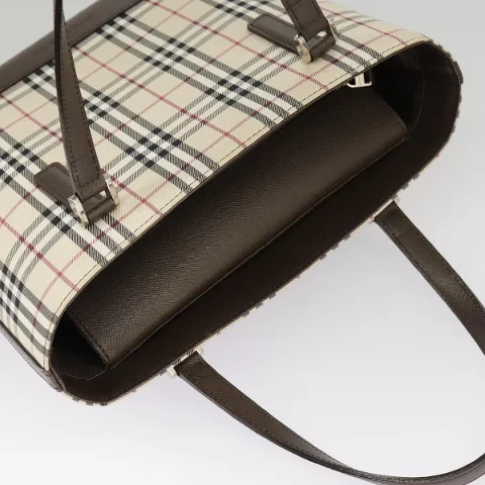 Burberry Vintage Pre-owned Canvas handbags Beige Dames
