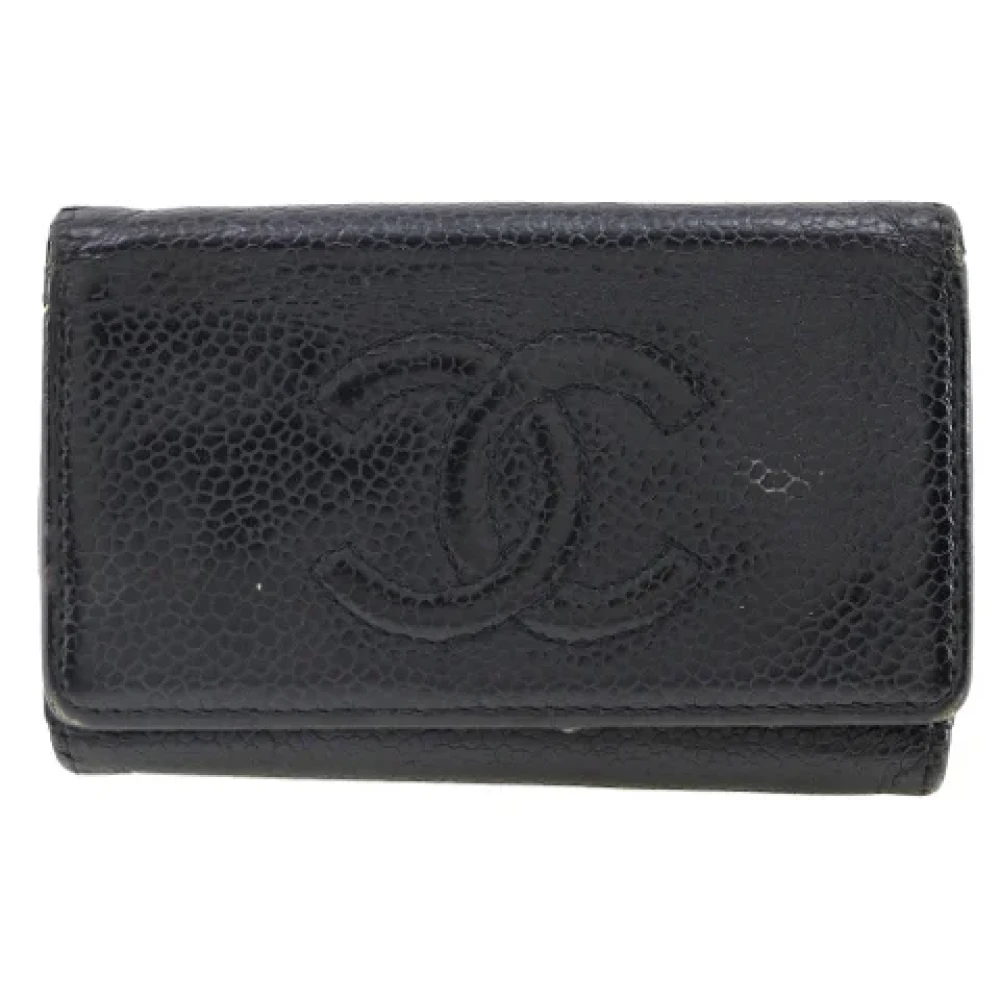 Chanel Vintage Pre-owned Leather key-holders Black Dames