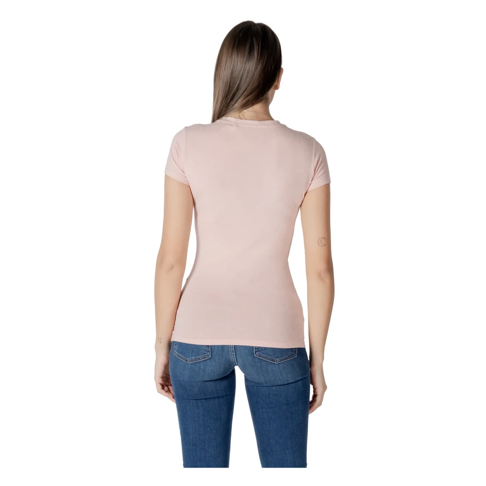 Guess Roze Korte Mouw T-shirt voor Vrouwen Pink Dames