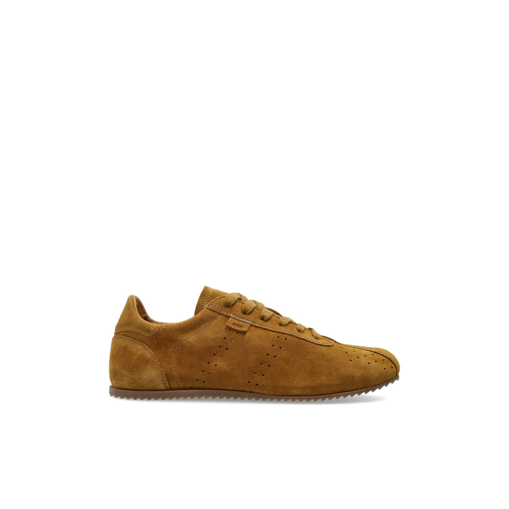 Ami Paris Soft Suede Low-top Sneakers Dames Schoenen Bruin