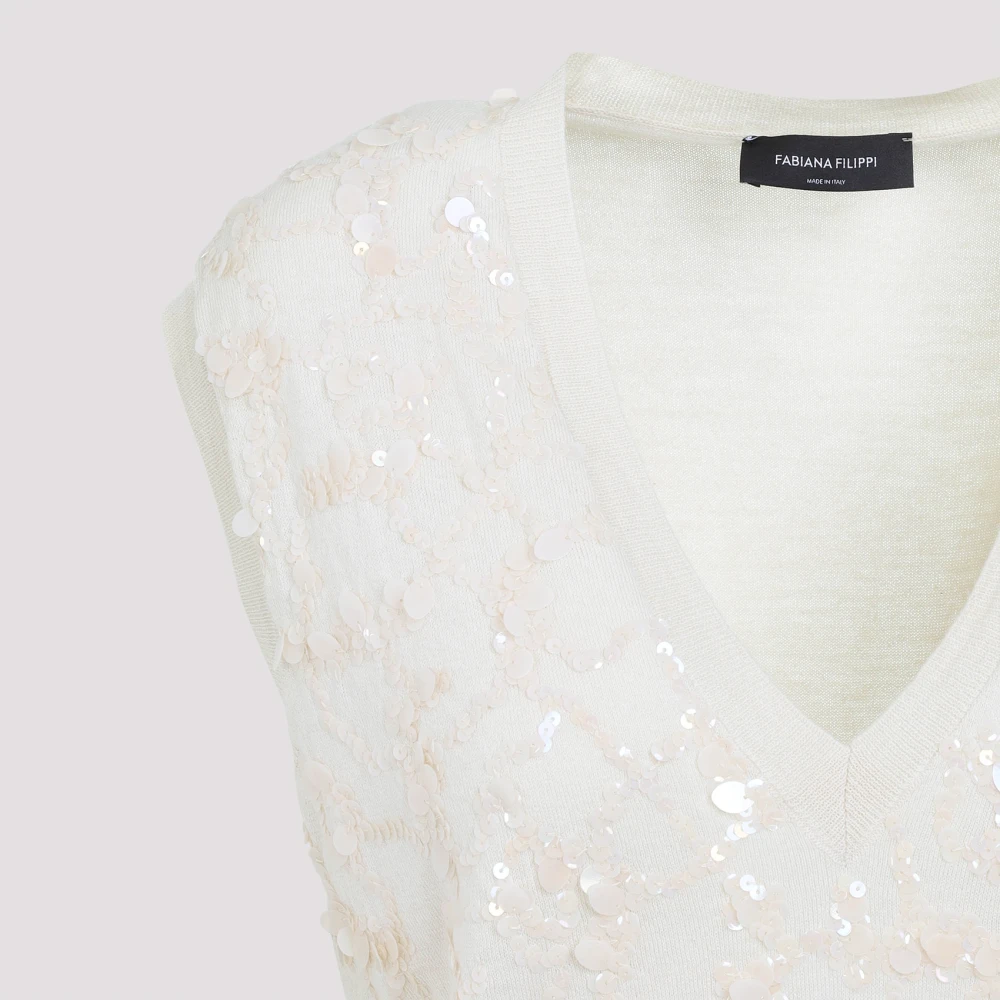 Fabiana Filippi Vanilla Vest White Dames