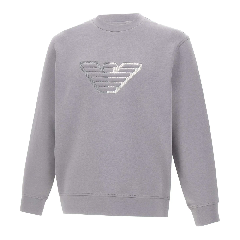 Emporio Armani Grijze Katoenmix Sweatshirt met Logo Gray Heren