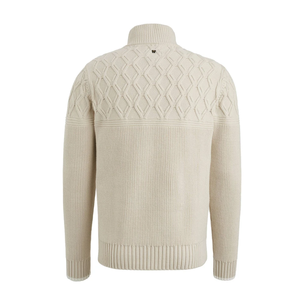 PME Legend Gebreide Half-Zip Sweater Beige Heren