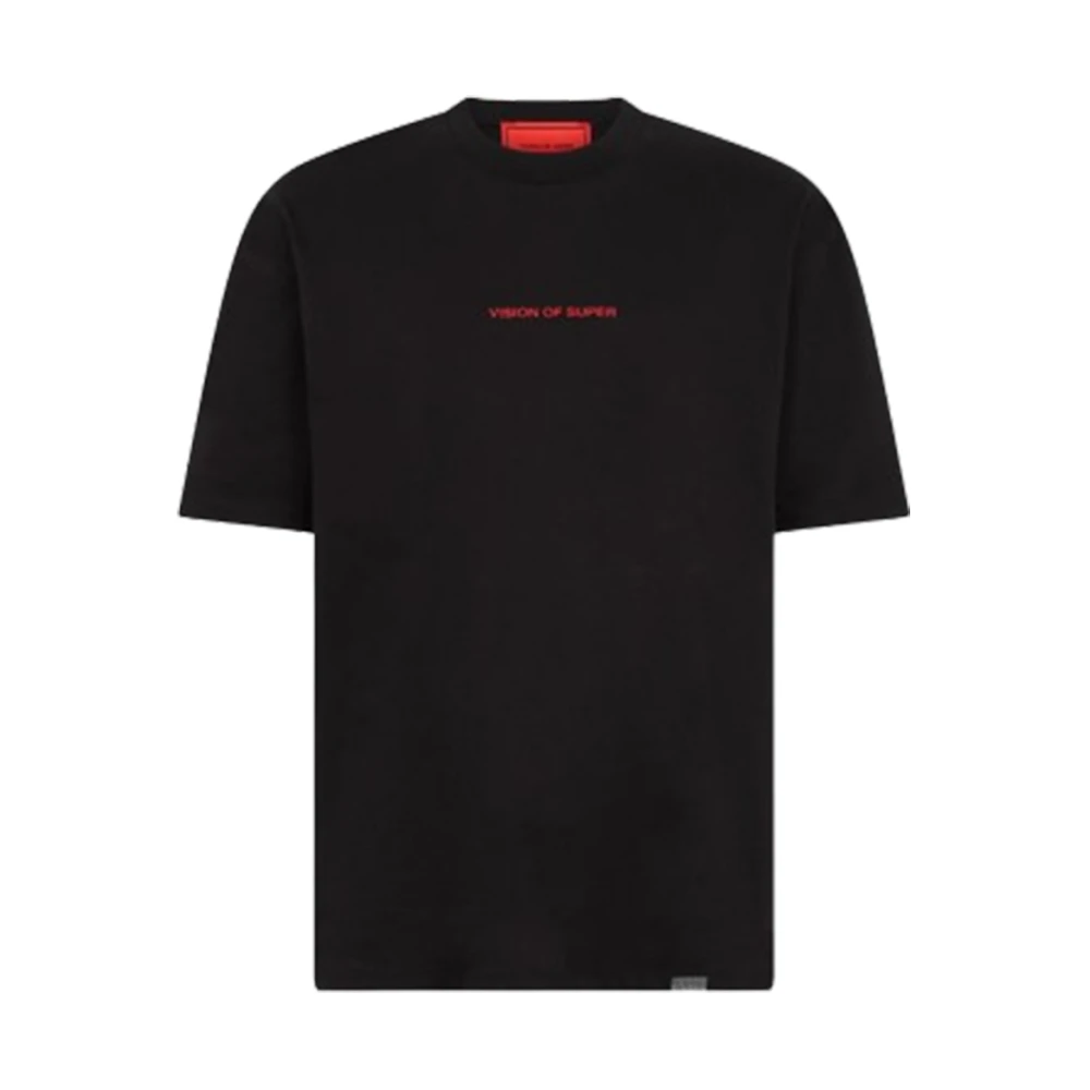 Vision OF Super Zwart Slogan Print T-Shirt Black Heren