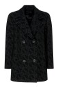 korte-zwarte-double-breasted-jas-met-logo-print