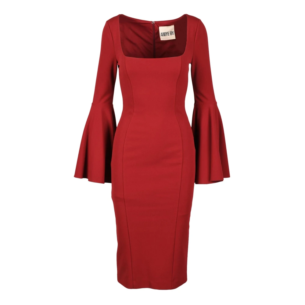 Aniye By Elegante Jurk in Polyester Elastaan Mix Red Dames