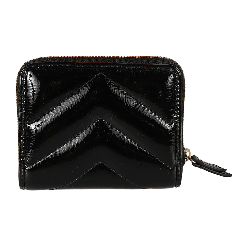 Gucci Zwarte Gewatteerde Chevron Mini Portemonnee Black Dames