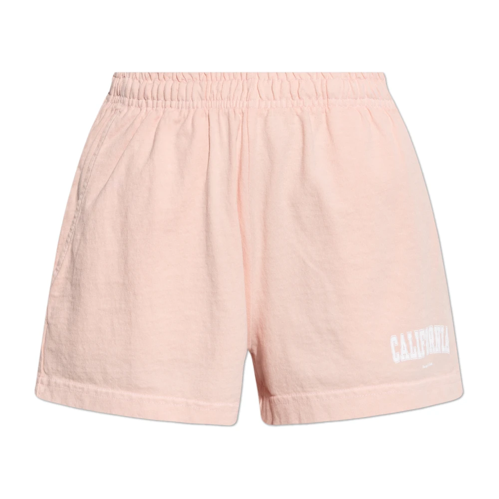 Sporty & Rich Logo Shorts Pink Dames