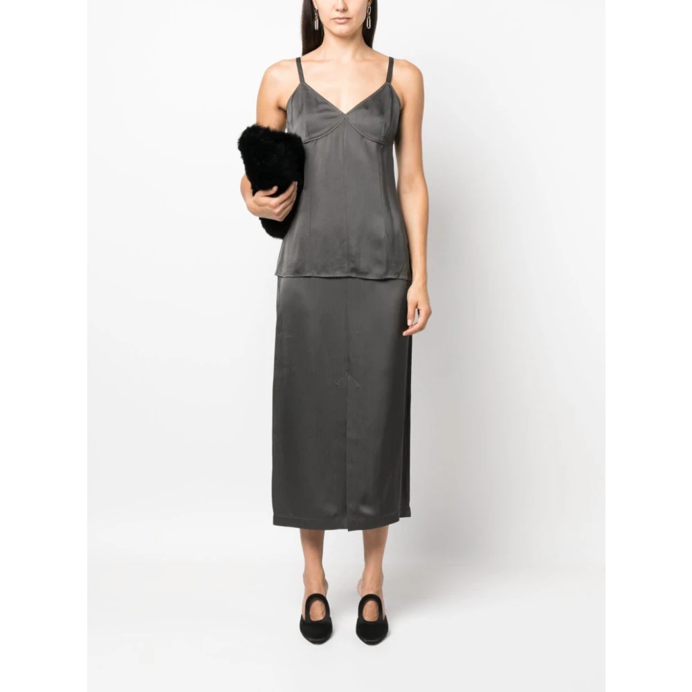 TotêMe Zijden Camisole Top Gray Dames