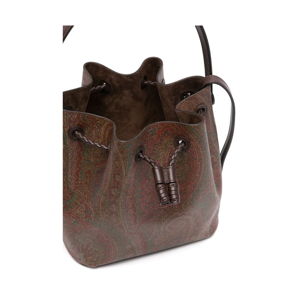 ETRO Bruine Trekkoord Schoudertas Brown Dames
