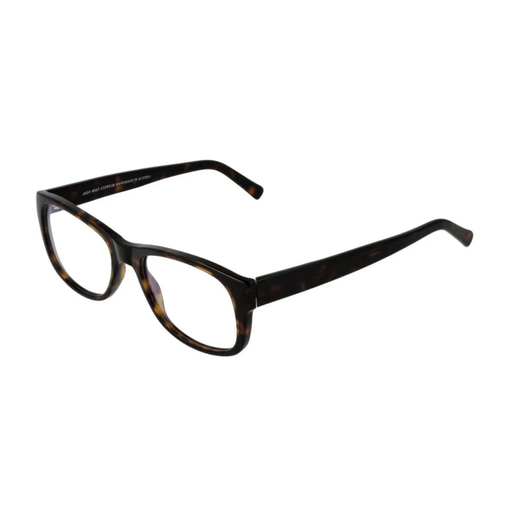Andy Wolf Unisex Brown Rectangle Optical Frames With Acetate