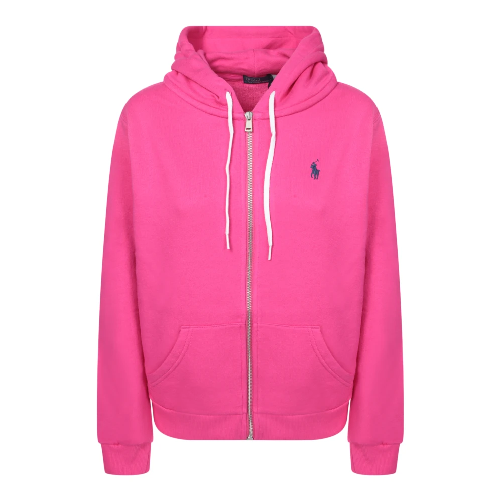 Polo Ralph Lauren Women's Fuchsia Hooded Zip Sweatshirt