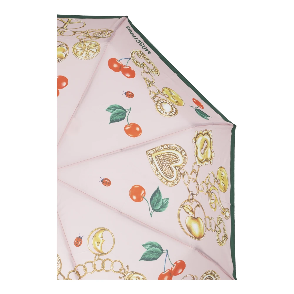 Moschino Opvouwbare paraplu met logo Pink Unisex