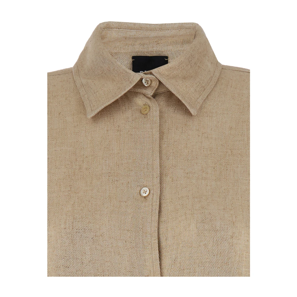 Plain Units Oversized Gelamineerd Grijs Shirt Gray Dames