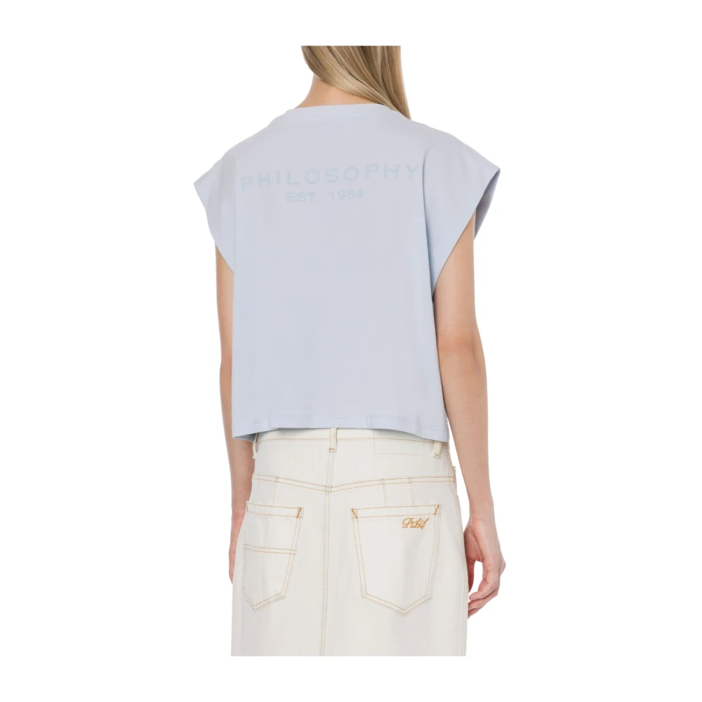 Philosophy di Lorenzo Serafini Basis T-shirt Blue Dames