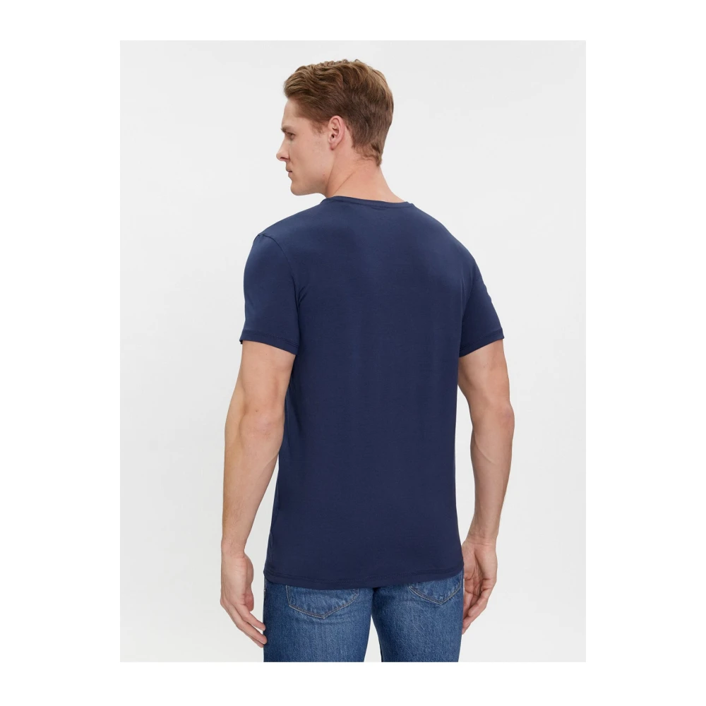 Guess T-Shirts Blue Heren