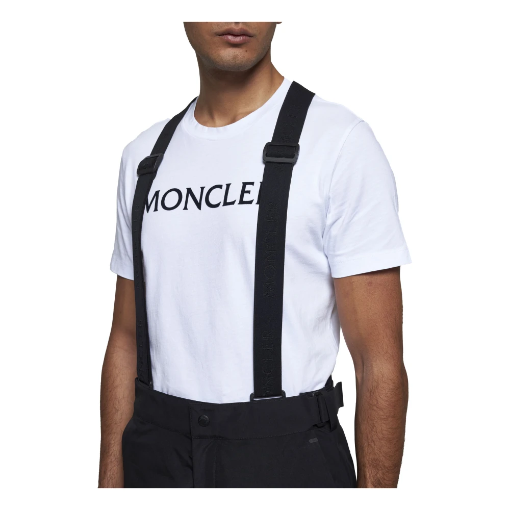 Moncler Zwarte Ski Broek met Logo Print Black Heren