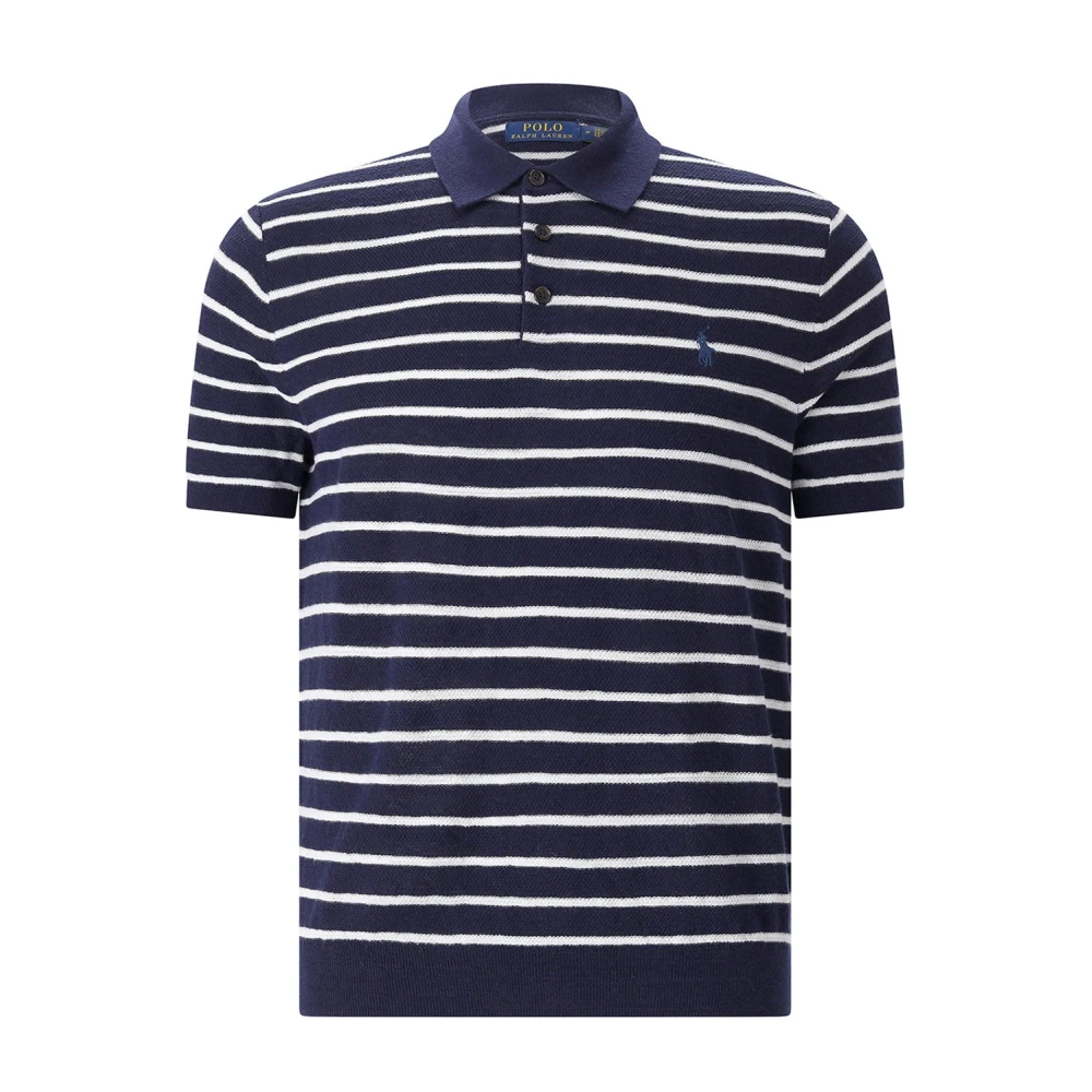 Polo Ralph Lauren Blå Randig Pikétröja