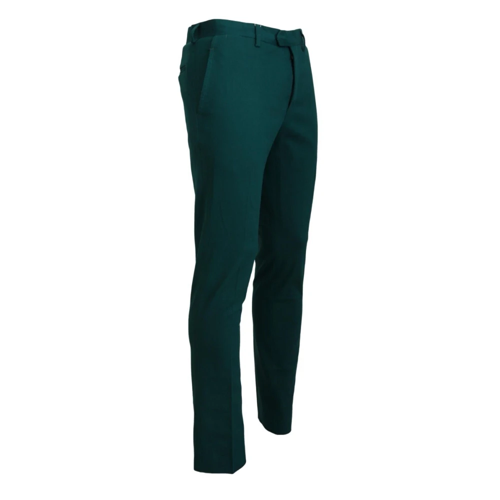 Bencivenga Elegante Groene Katoenen Broek Green Heren