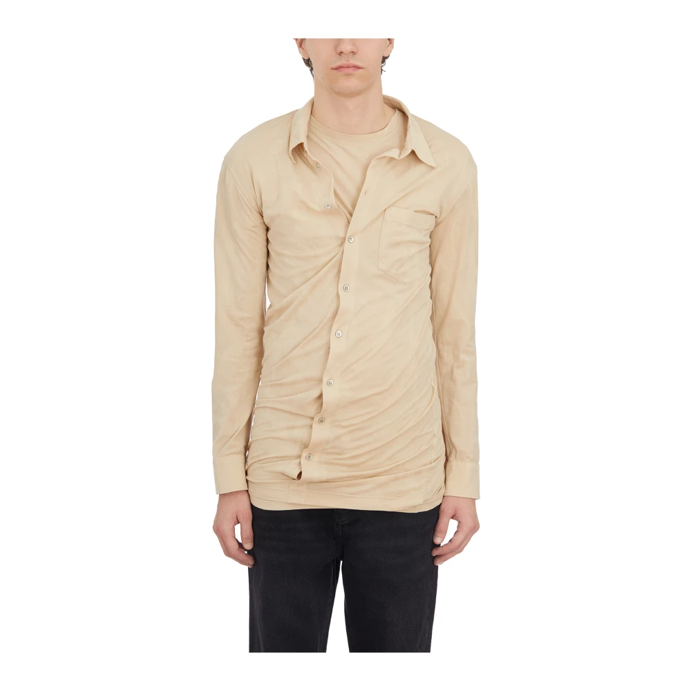 Magliano Dubbele Katoenen Overhemd Beige Heren