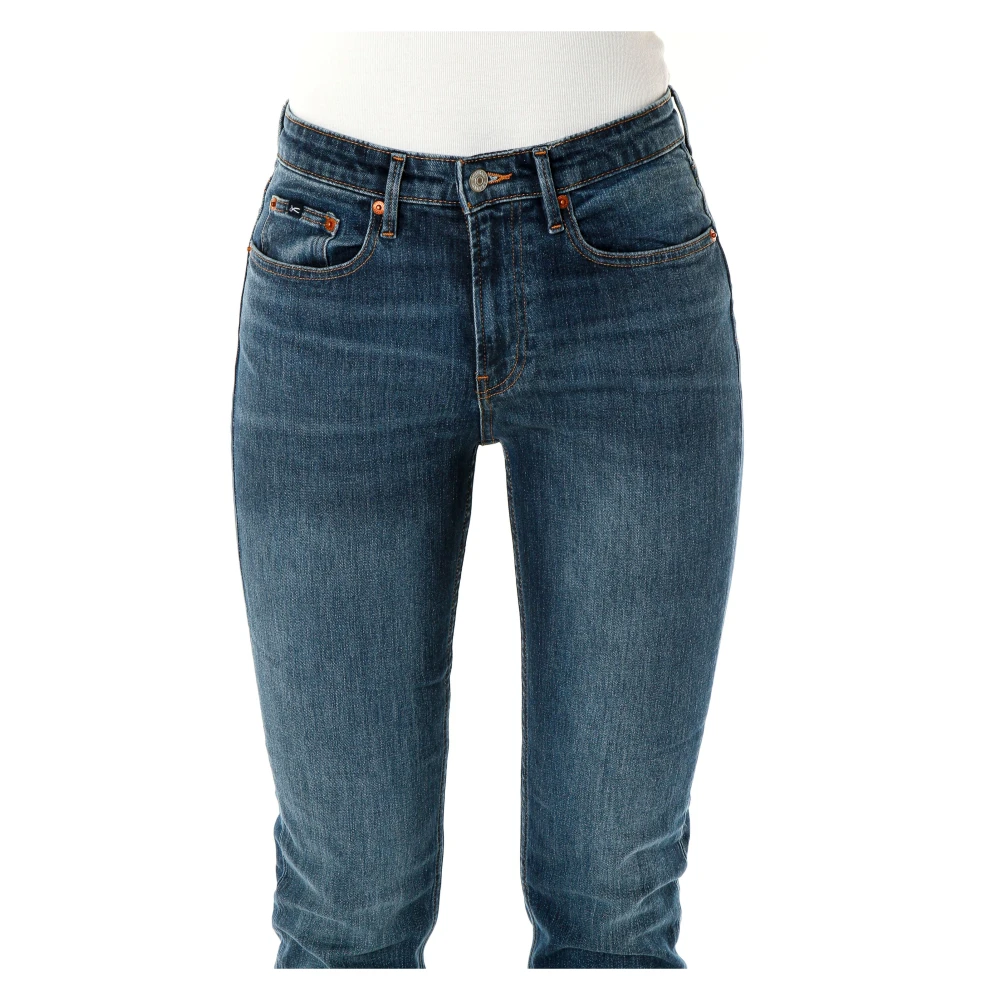 Denham Slim Fit Mid Waist Jeans Blue Dames