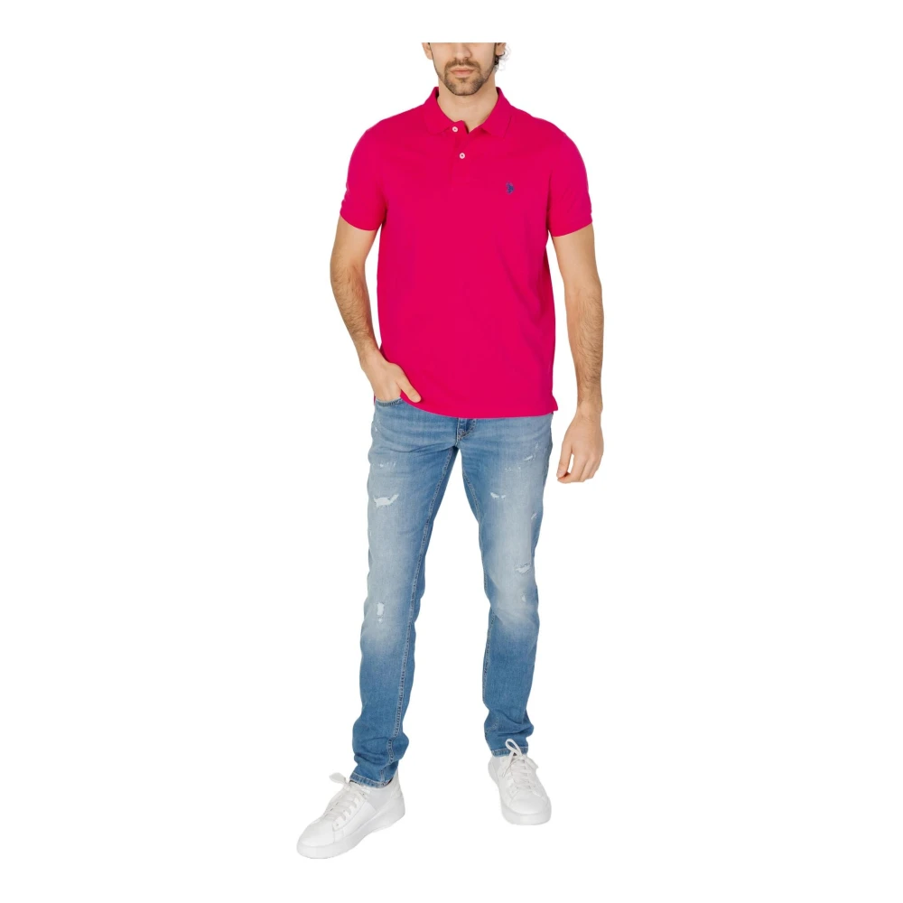 U.s. Polo Assn. Polo Shirts Pink Heren