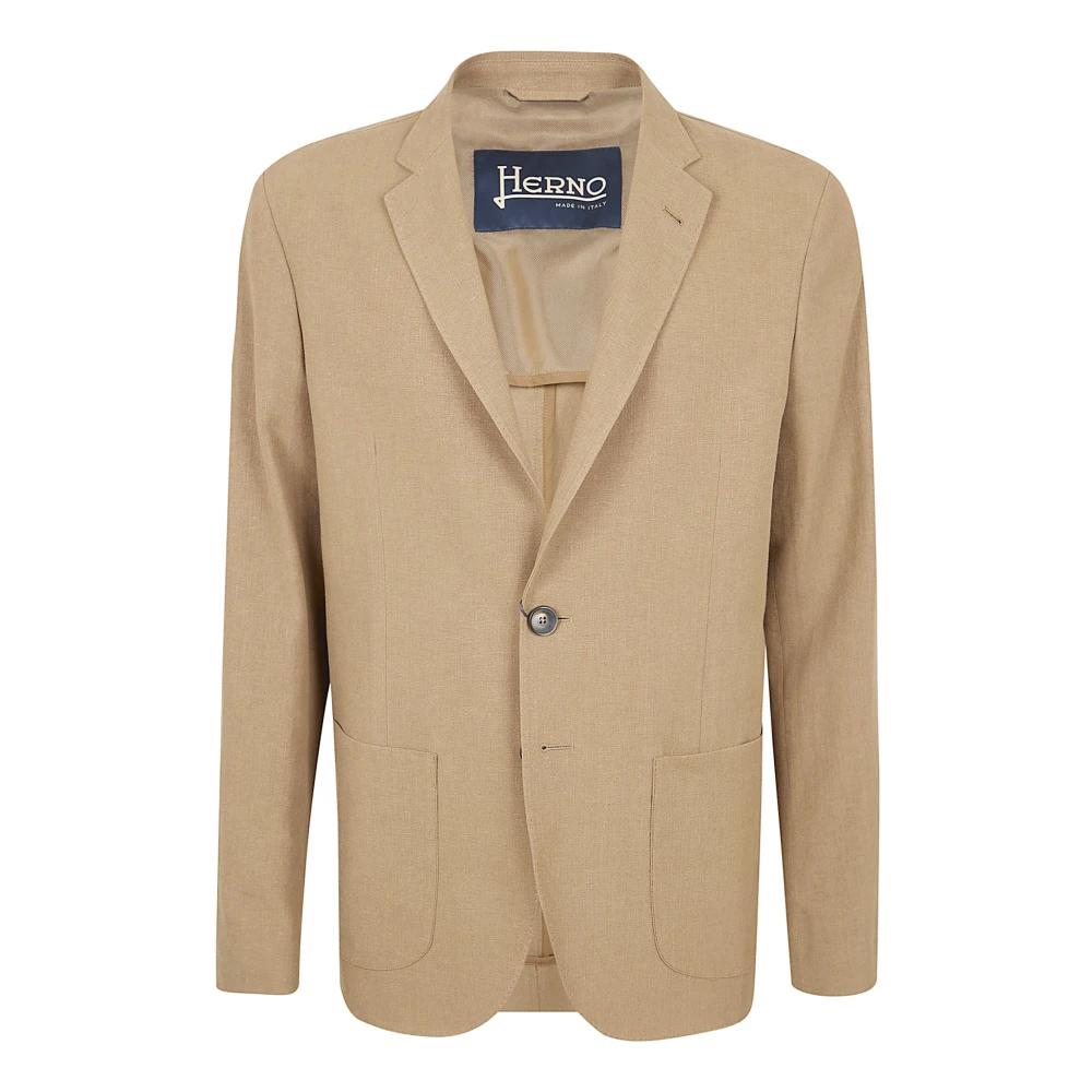 Herno Mannelijk Beige Herenjassen Kleding Ss26