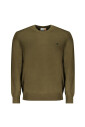 pull-en-coton-vert-avec-logo
