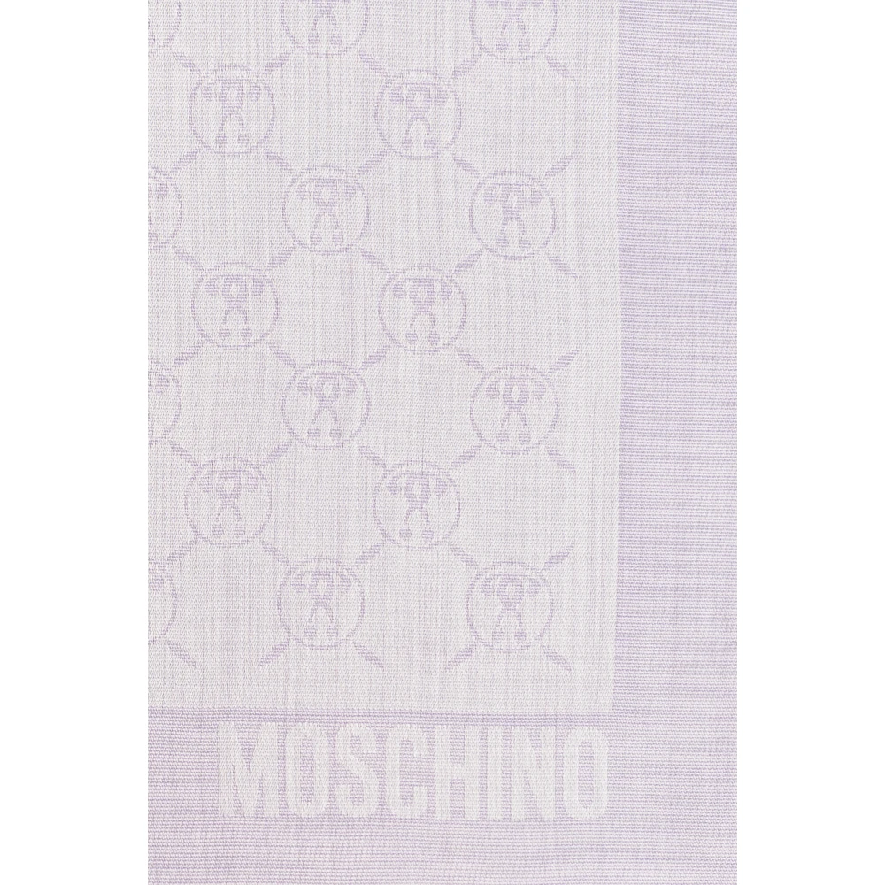 Moschino Sjaal met lurex draad Purple Unisex