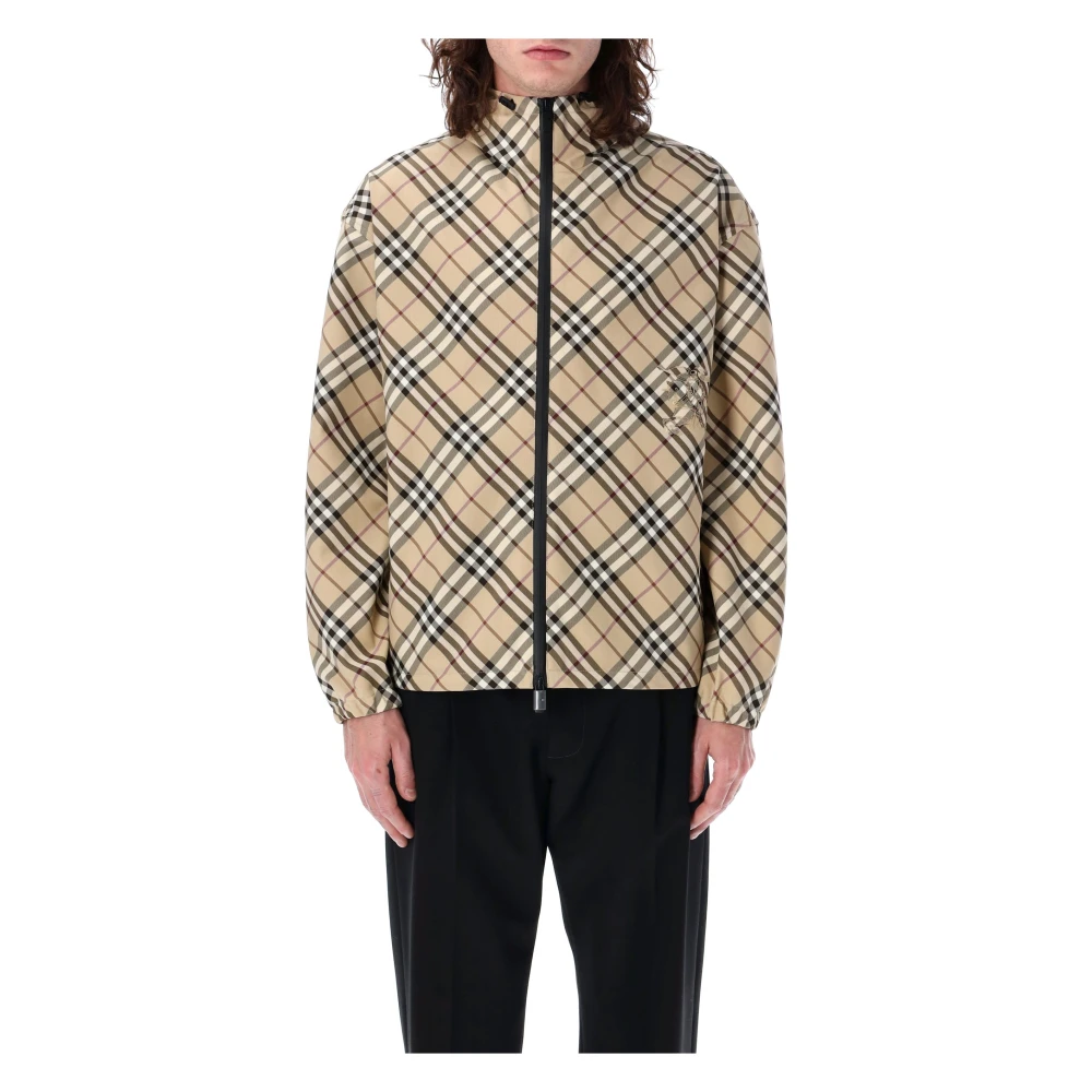 Burberry Geruite Twill Jas met Ruiterontwerp Multicolor Heren