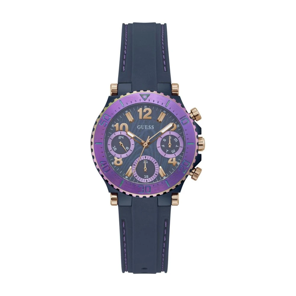 Guess Women's Blue Silicone Quartz Analog Watch