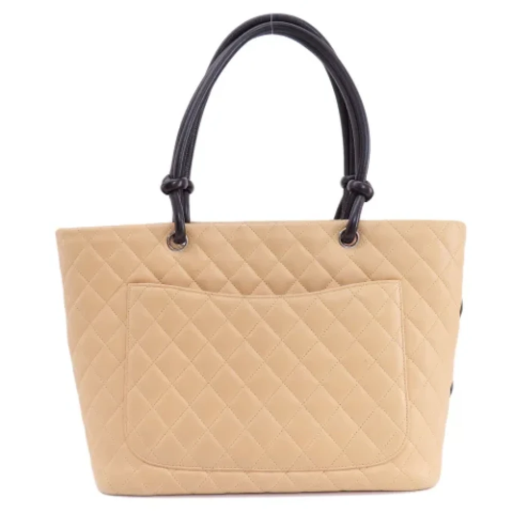 Chanel Vintage Pre-owned Fabric totes Beige Dames
