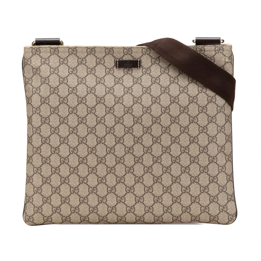 Gucci Vintage Women's Brown Pre-Owned Gg Supreme Messenger Bag