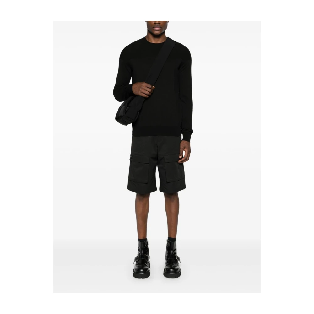 Jil Sander Zwarte Katoenen Crewneck Sweater Black Heren