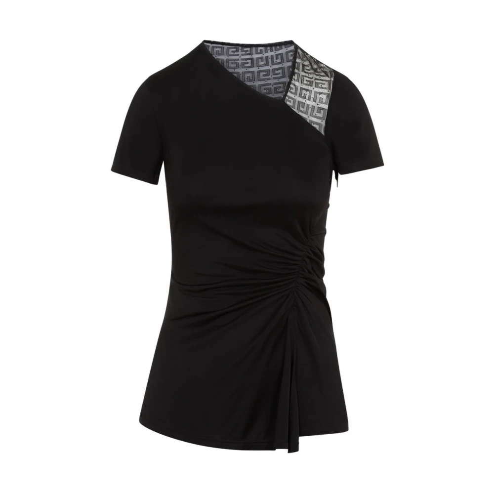 Givenchy Asymmetrisch V-Hals Shirt Black Dames