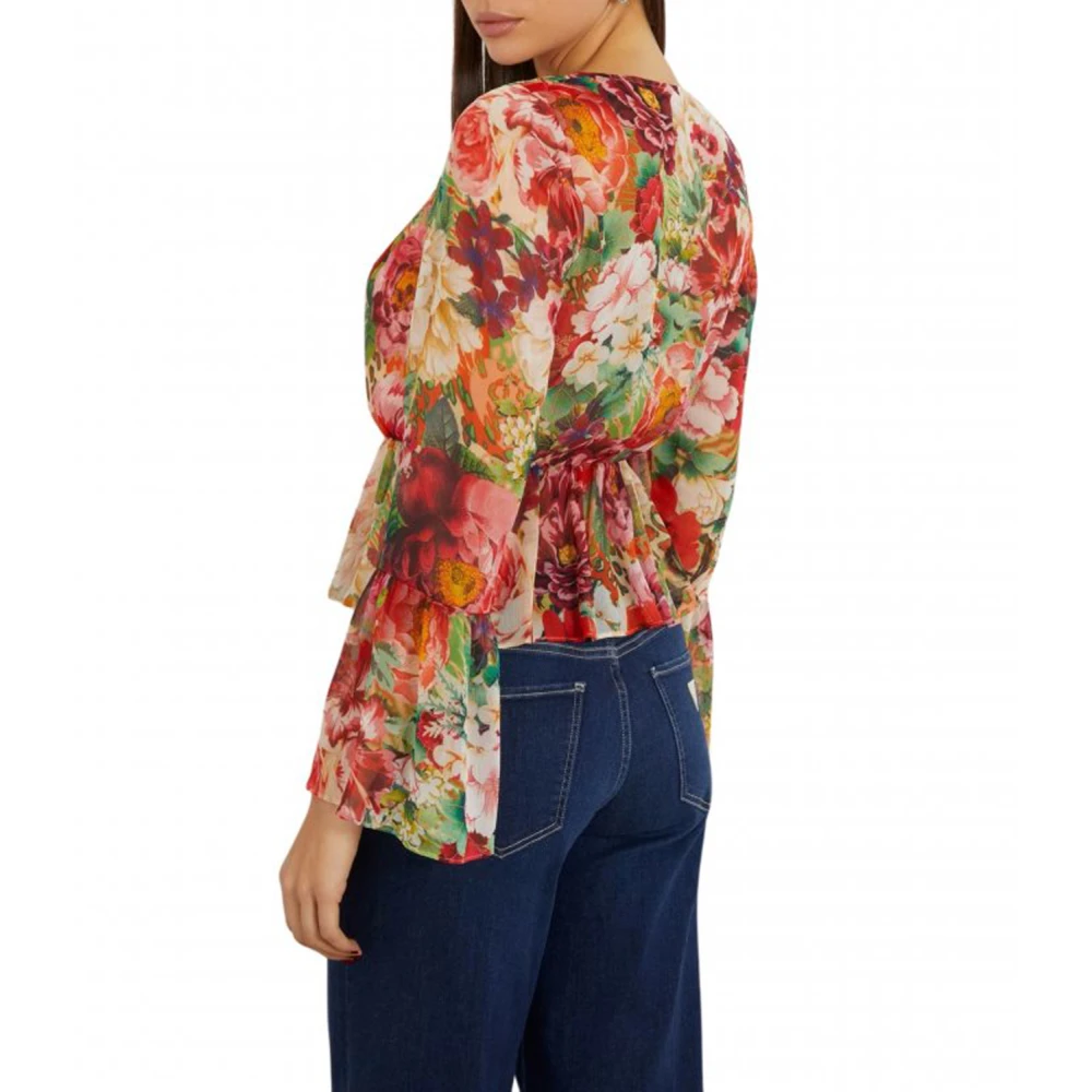 Guess Bloemenoverhemd Roze Multicolor Dames