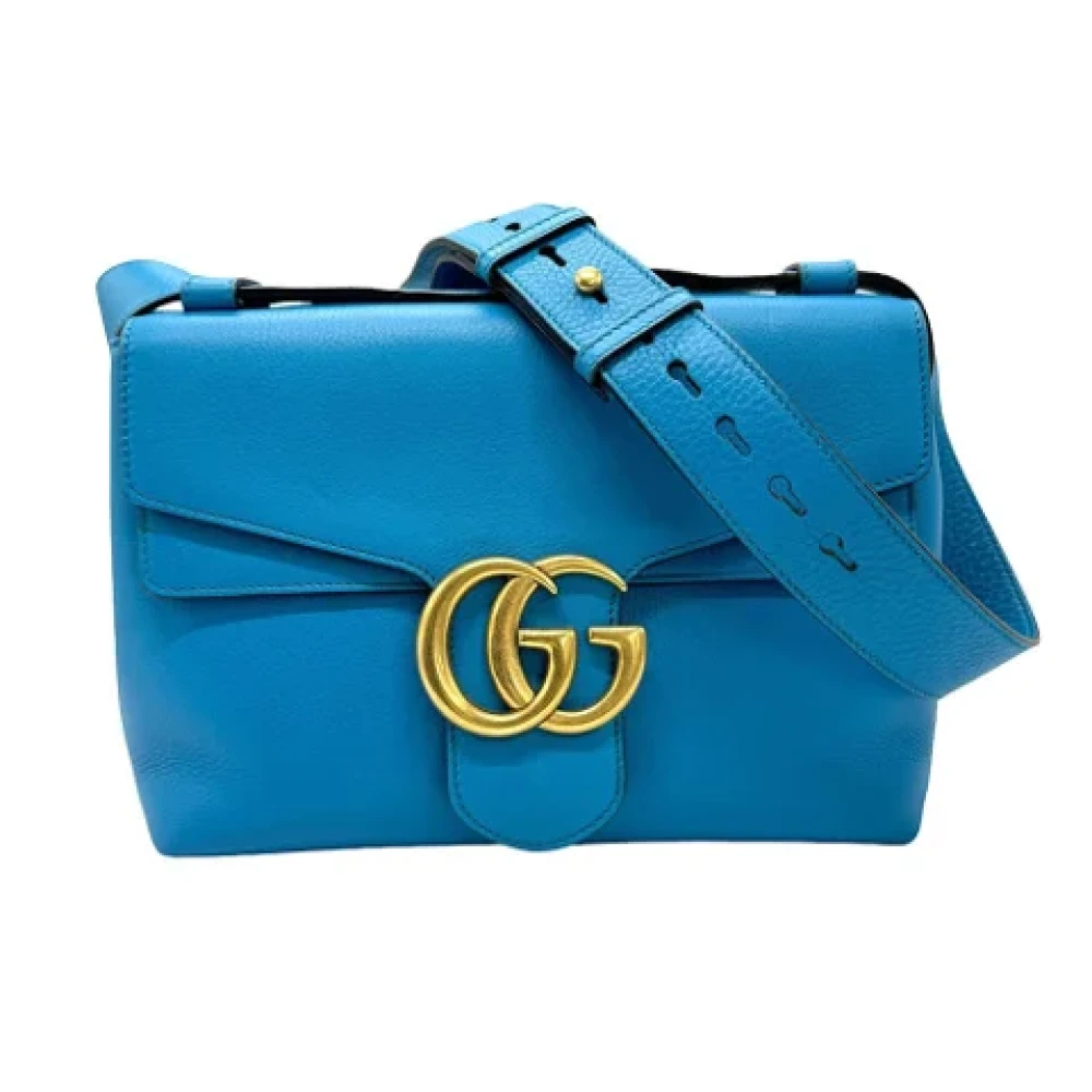 Gucci Vintage Pre-owned Leather gucci-bags Blue Dames