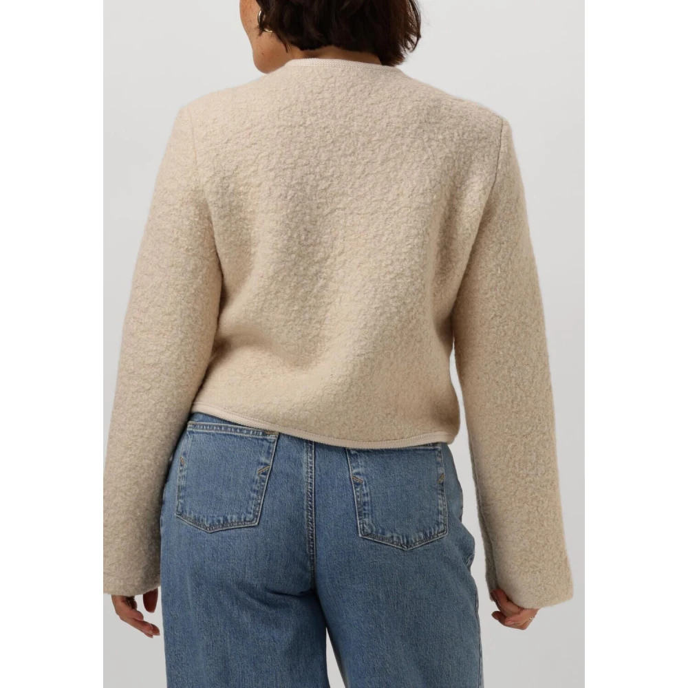 moss copenhagen Beige Jas voor Stijlvolle Vrouwen Beige Dames