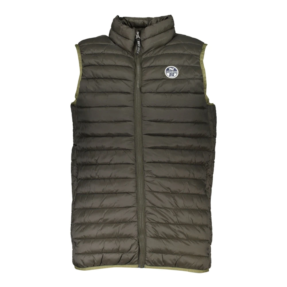 North Sails Men's Green Sleeveless Jacket With Pockets And Logo