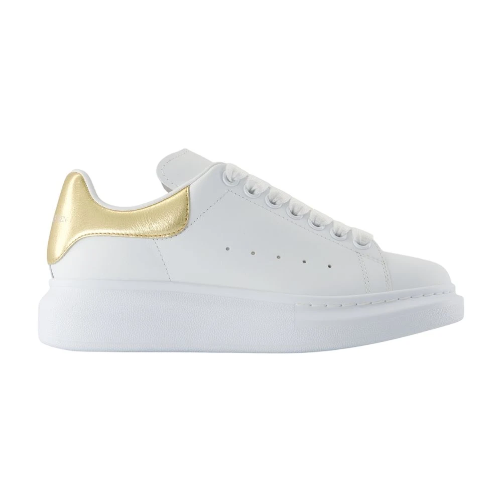 Alexander McQueen Witte Leren Oversized Sneakers Dames Schoenen