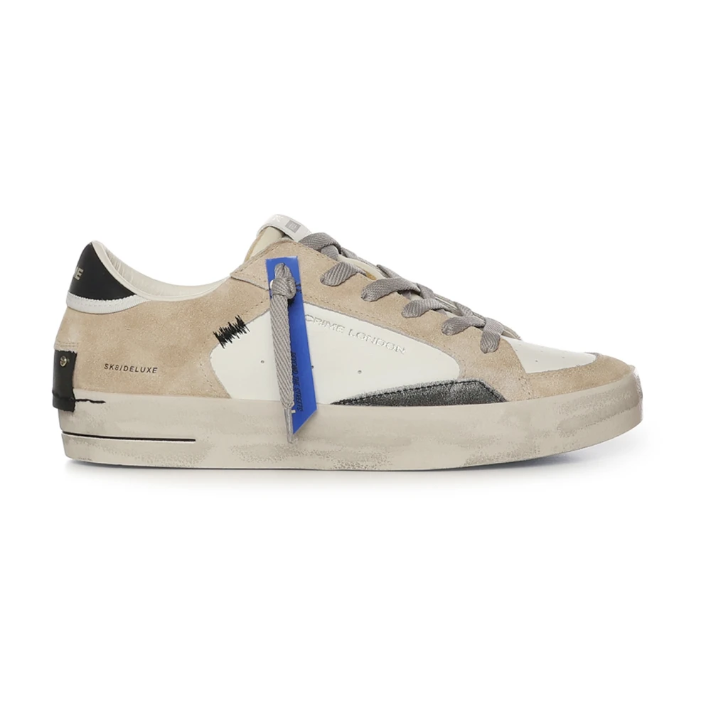 Crime London Men's Beige Sneakers, 8 Uk, Sk8 Deluxe