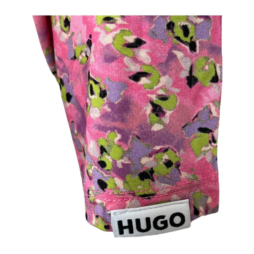 Hugo Boss Gerimpelde Top in Stretchstof Multicolor Dames