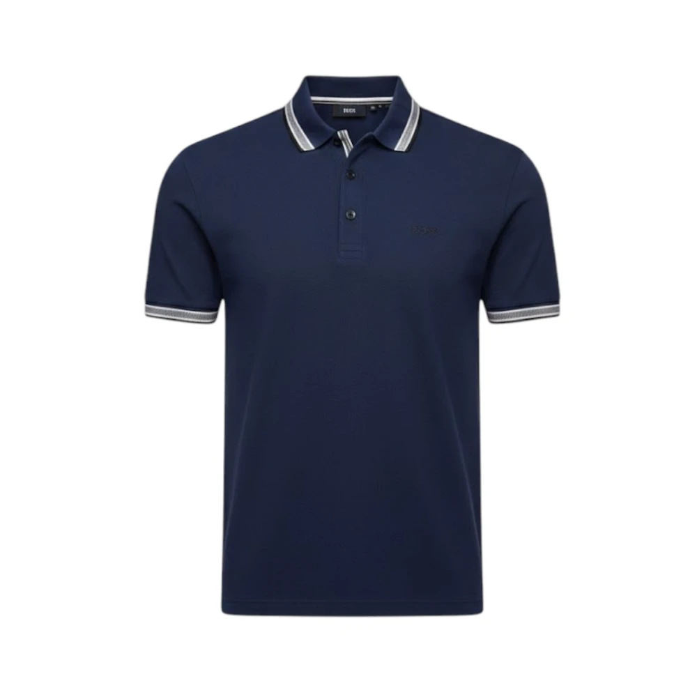Hugo Men's Blue Polo Shirts, 2XL, Regular Fit Piqué Di Cotone Sportivo