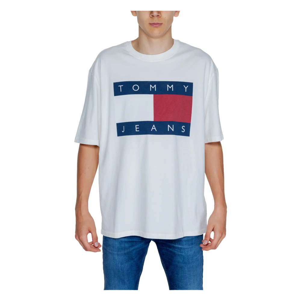 Tommy Jeans Big Flag Tee Herfst Winter Collectie White Heren