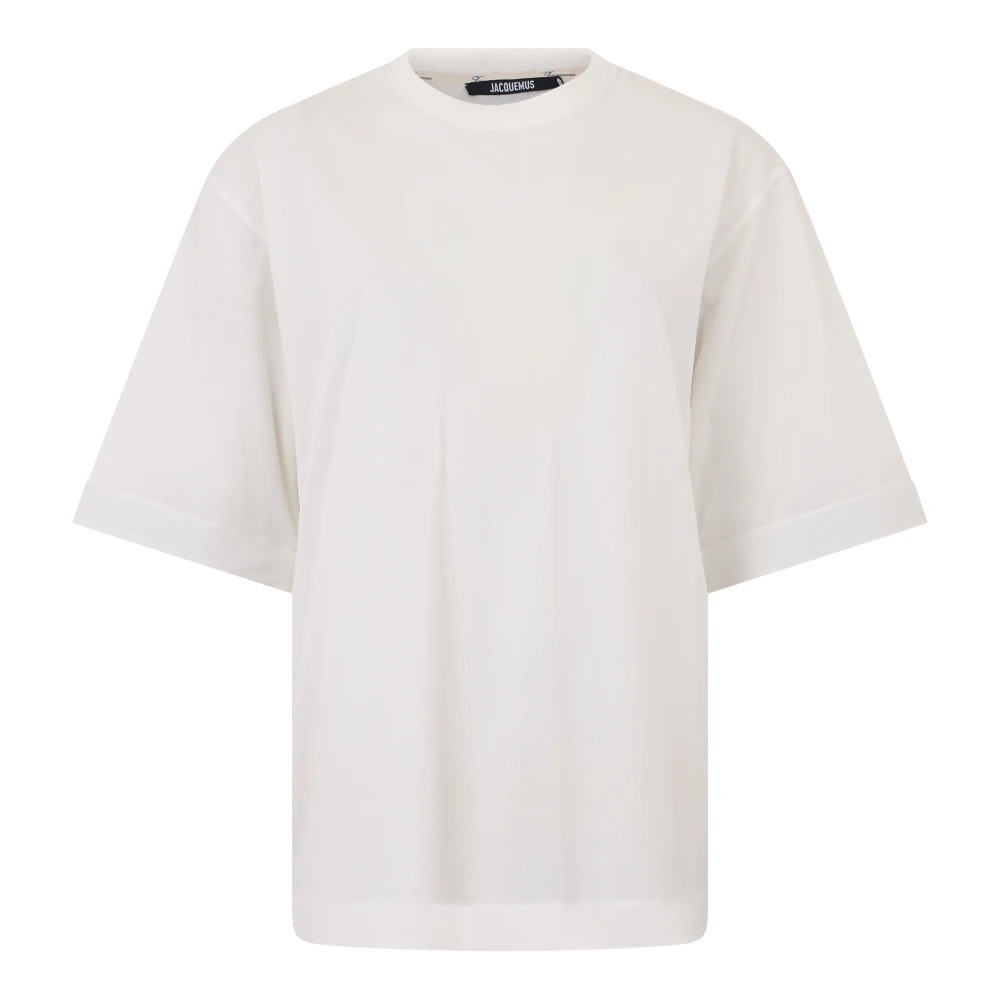 Jacquemus Women's White T-Shirts, S, Basic Short-Sleeve T-Shirt