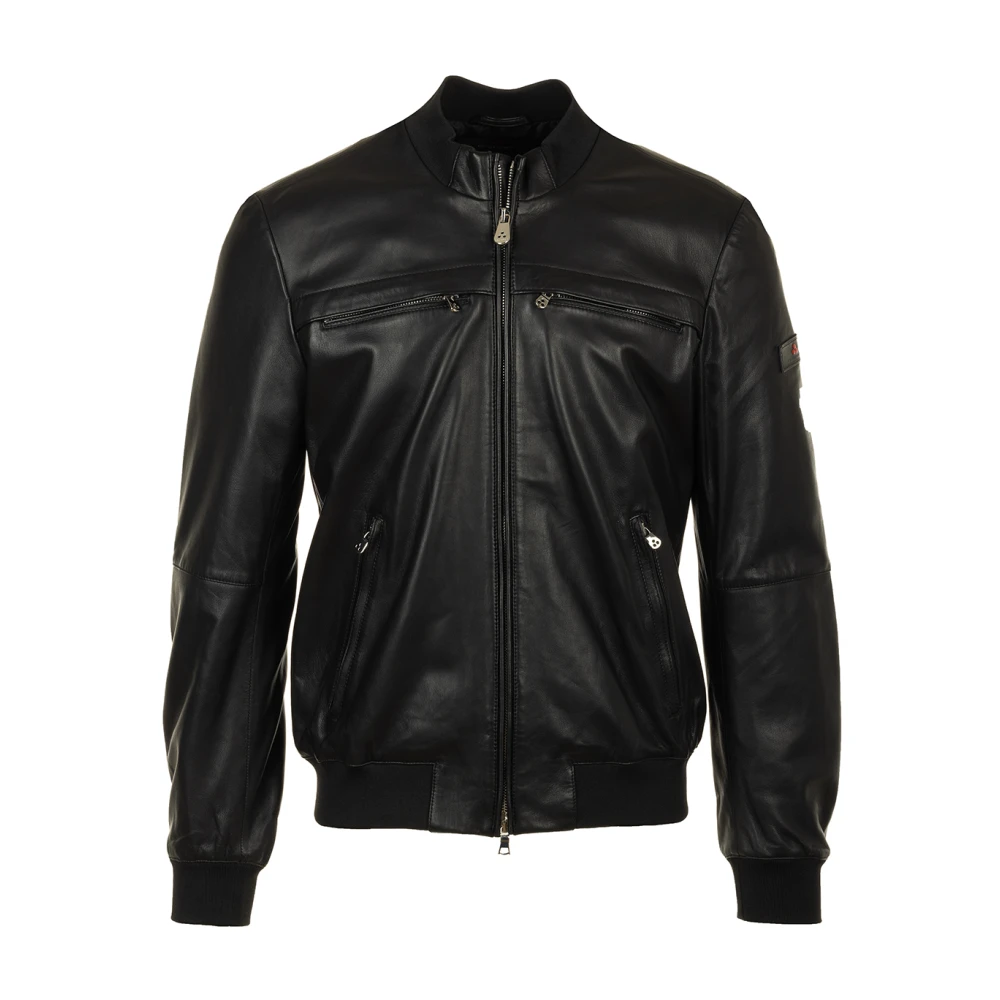 Peuterey Leather Jackets Black Heren
