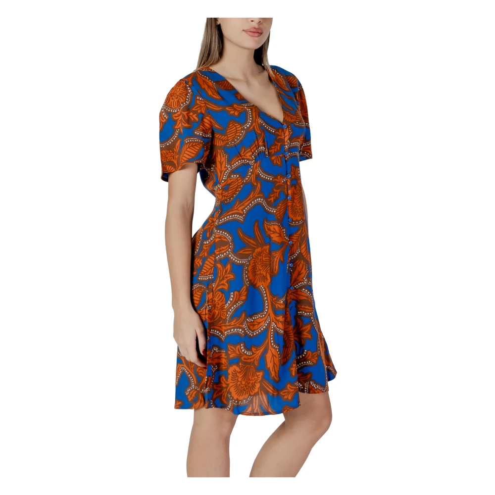 b.Young Lente Zomer Damesjurken in Viscose Multicolor Dames