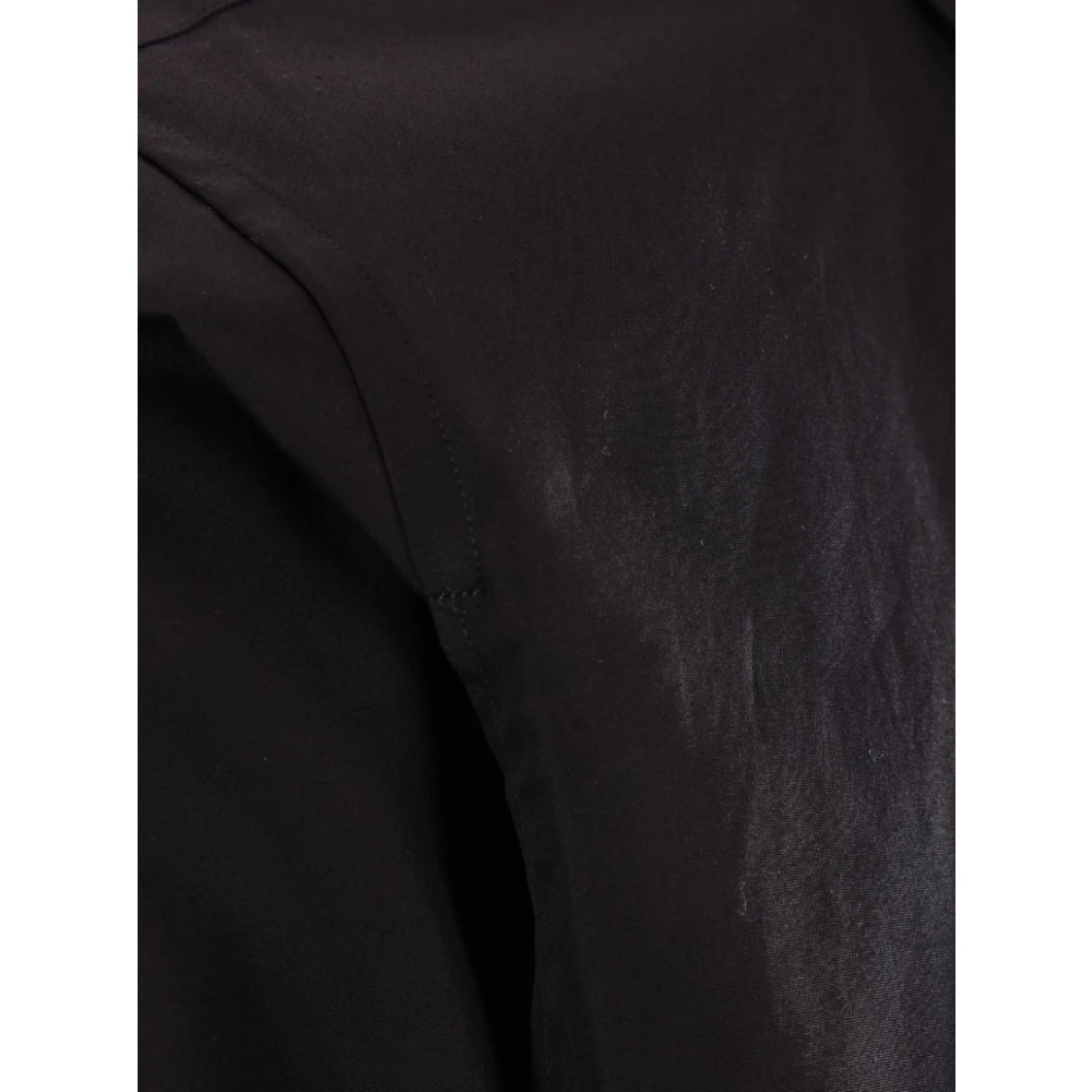 Comme des Garçons Zwarte Katoenen Overhemd met Klassieke Kraag Black Heren