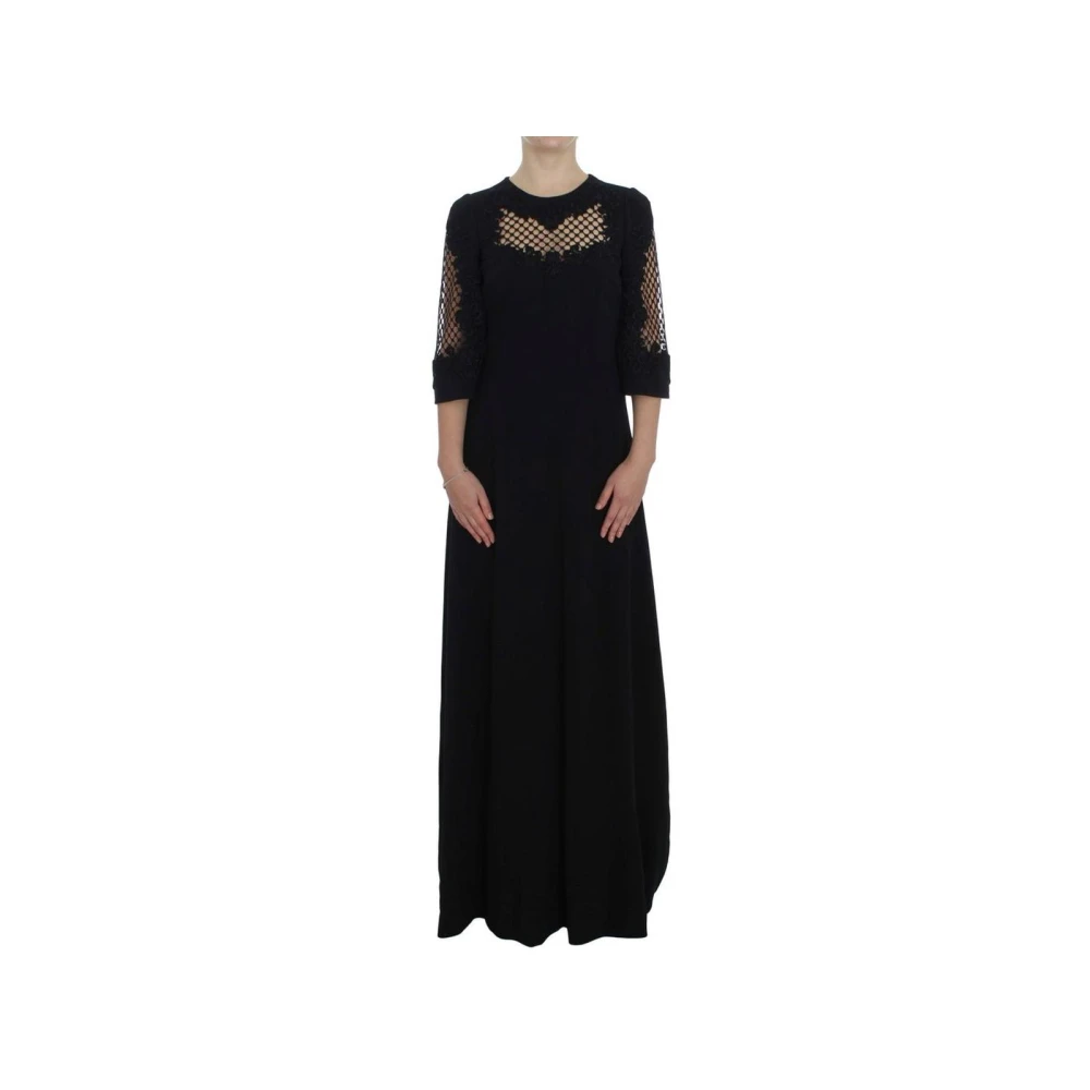 Dolce & Gabbana Women's Black Lace Maxi Dress