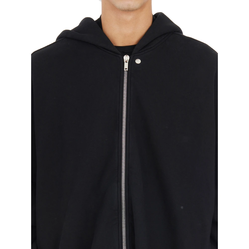 Rick Owens Zwarte Hoodie Jumbo Sweatshirt Black Heren